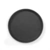 Sort rundt non-slip polyester bakke, ø280x(h)22mm.