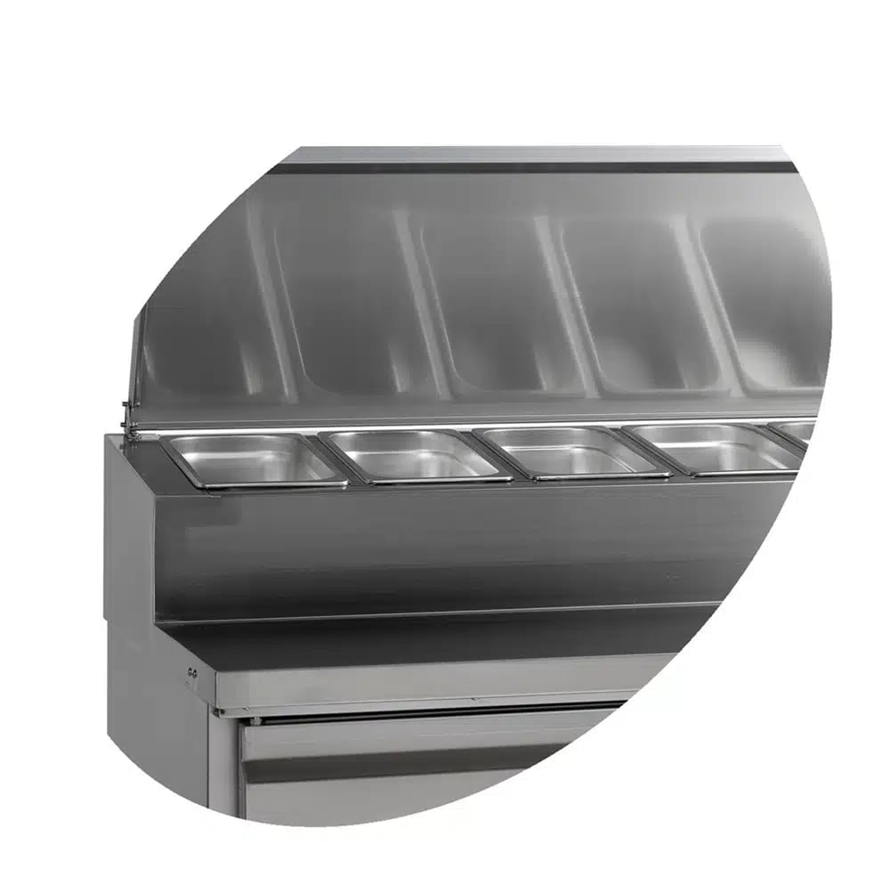 SS7200 Rustfrit Sandwichbord GN1/1, 320L, 2 Døre - Billede 2
