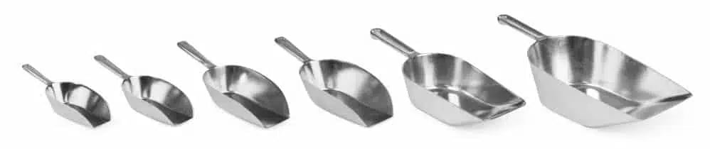Aluminiumsske, 0,2l, 205mm - perfekt til portionering af madvarer - Billede 2