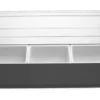 Sort condiment holder med 3 beholdere til bar