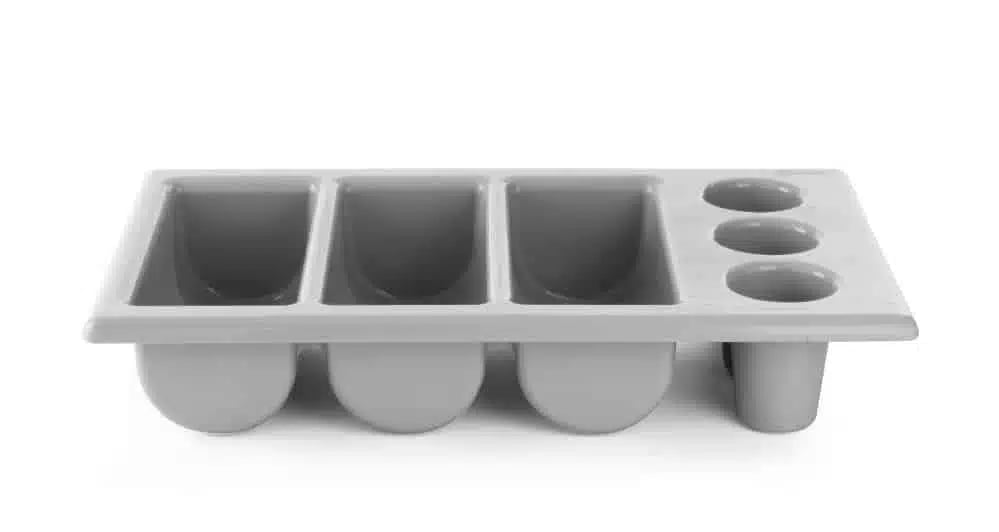 Sort bestikbakke, 530x325x(h)105mm - plads til 4 kurve (kurve ikke inkluderet) - Billede 2