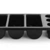Sort bestikbakke, 530x325x(h)105mm - plads til 4 kurve (kurve ikke inkluderet)