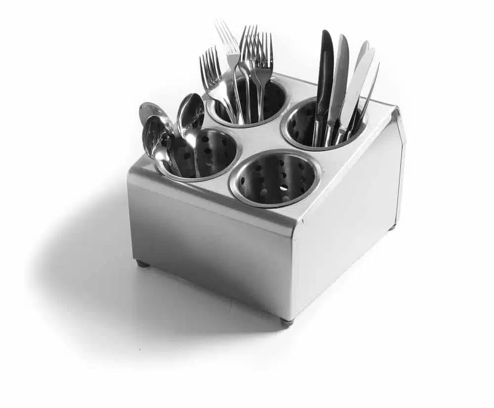 Rustfrit stål bestik kurv holder, 255x295x(h)215mm - Billede 2