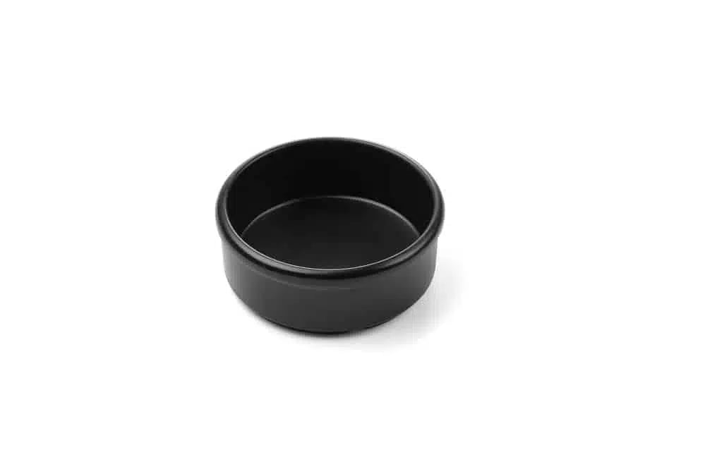 Smør- og sauceskål - 3 stk, sort, ø80x(H)30mm