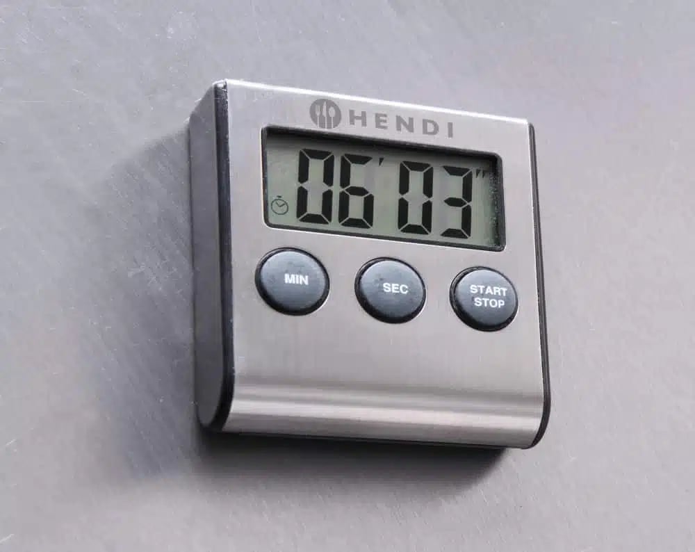 Digitalt køkkenur, 65x70x17mm, med stand og magnet, tæller ned fra 99 min. 59 sek. - Billede 3