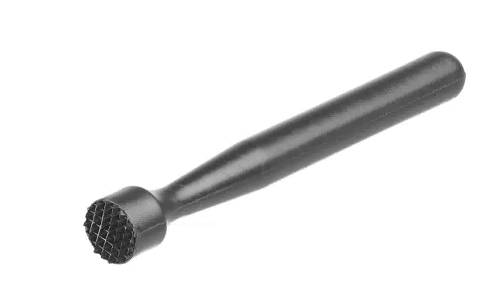 Sort stjerneformet cocktailmuddler i rustfrit stål, 380mm lang. Perfekt til lagdelte drinks. - Billede 3