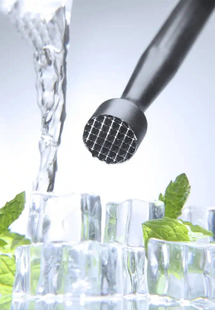 Sort stjerneformet cocktailmuddler i rustfrit stål, 380mm lang. Perfekt til lagdelte drinks. - Billede 6