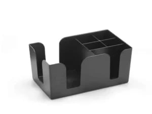 6-rums bar caddy - perfekt til glaspynt, 240x145x105mm