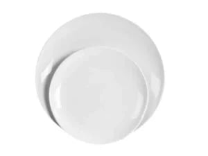 Tallerken coupe | Ø20 cm / Ø26.5cm | Gastro White - Stentøj