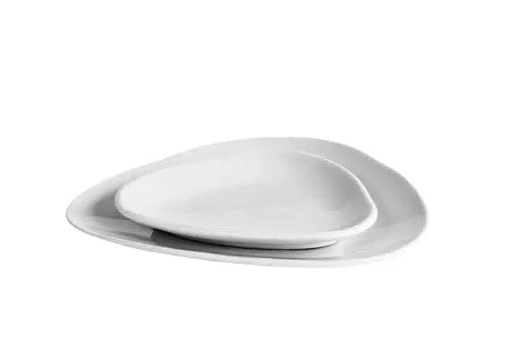 Tallerken trekantet | Gastro White - Stentøj