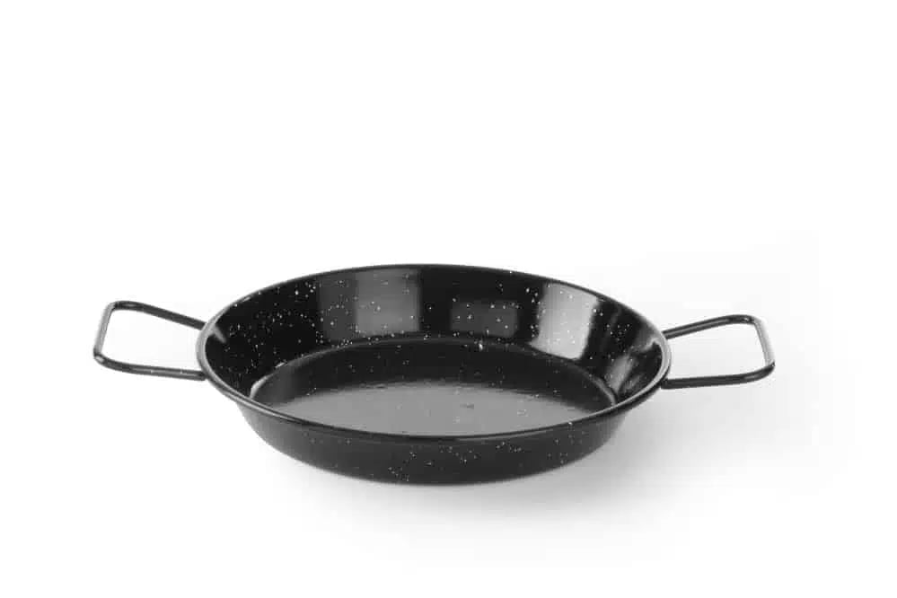 Emaljeret pande, Hendi, ø240x(H)40mm med to praktiske håndtag