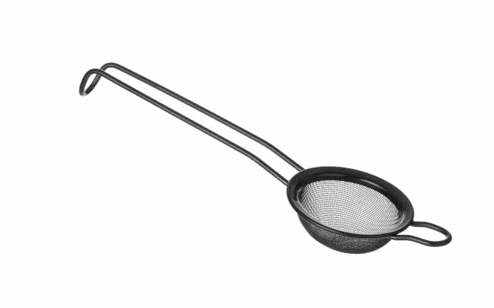 Sort bar strainer i rustfrit stål, perfekt til drinks og bagværk - Billede 2