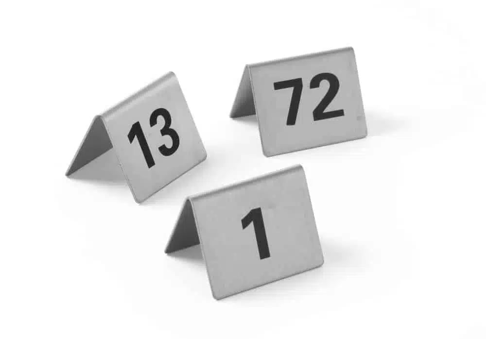 Bordstandere med numre 49-60 - Billede 2