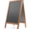 Sort gadekridttavle med træramme, 500x450x(h)850mm