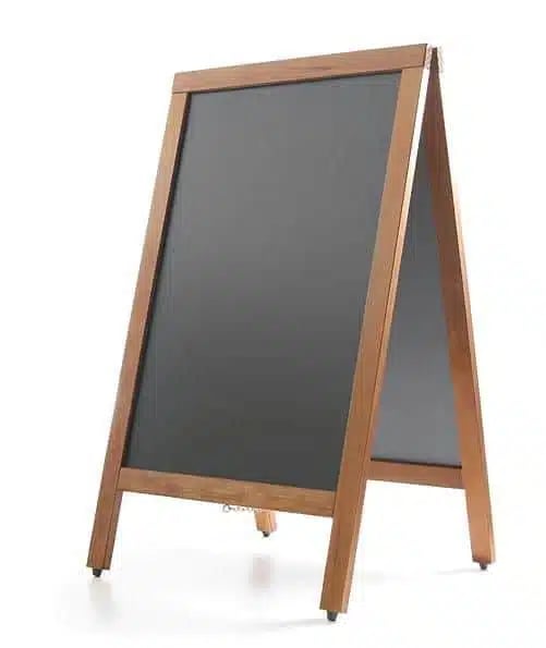 Sort fortovstavle med træramme, 700x600x1200mm, monteringskroge inkluderet - Billede 2