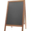 Sort fortovstavle med træramme, 700x600x1200mm, monteringskroge inkluderet