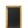 Sort tavle med træramme, 400x600mm - monteringskroge inkluderet