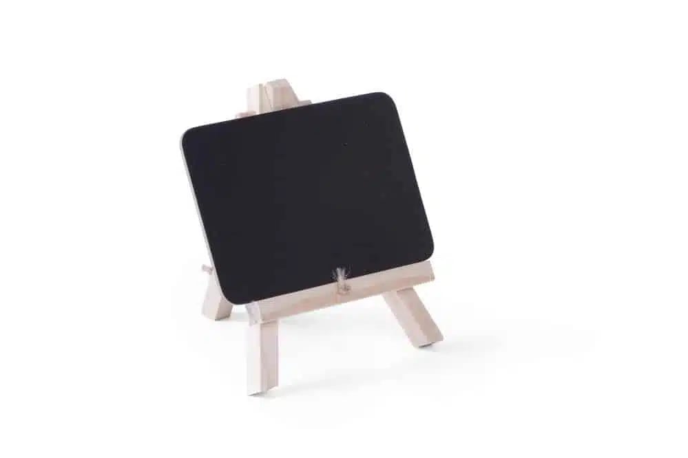 Sort bordtavle i træ - 2 stk, mål: 148x130x120mm.