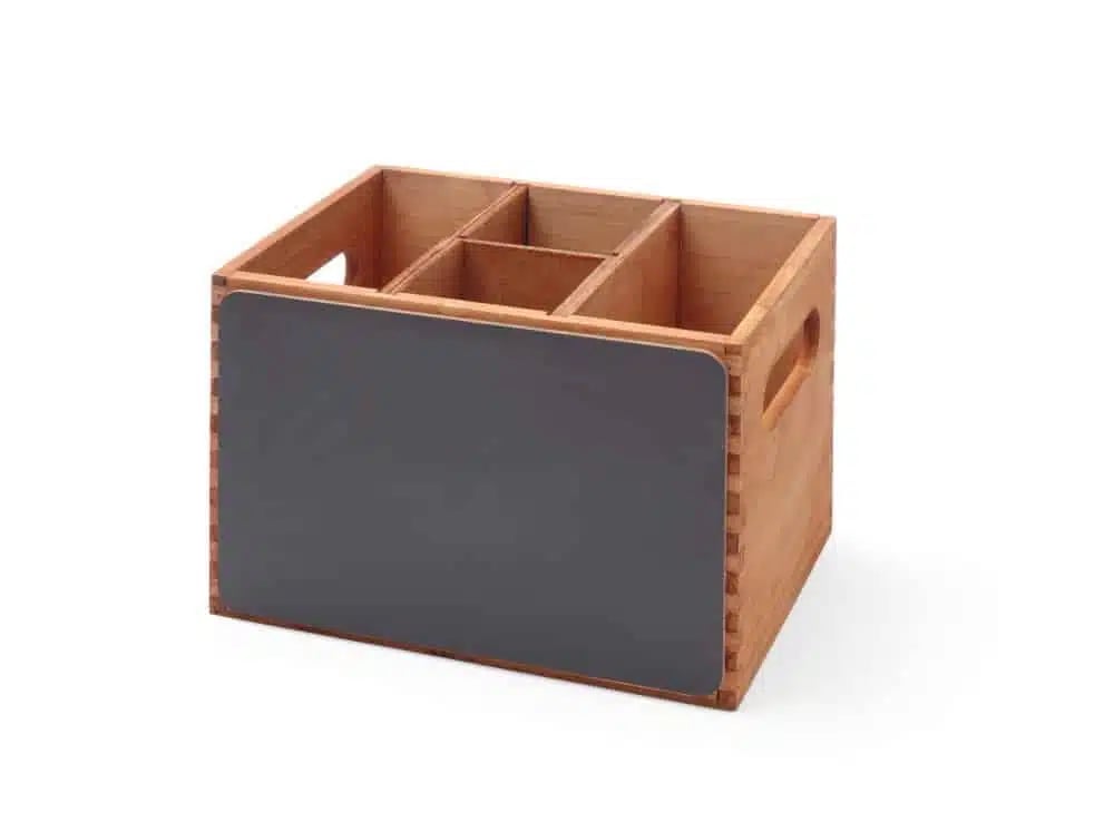 Menu- og bestikboks i holdbart mdf, 210x150x150mm