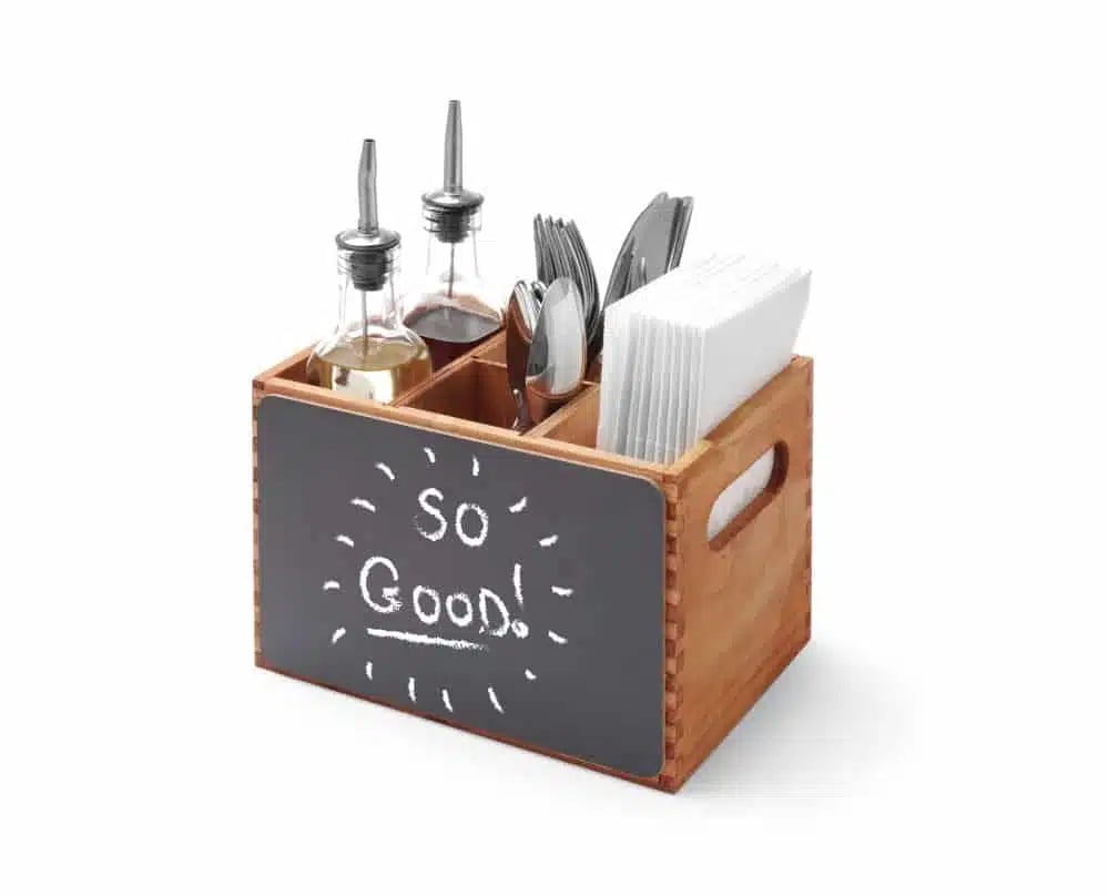 Menu- og bestikboks i holdbart mdf, 210x150x150mm - Billede 2