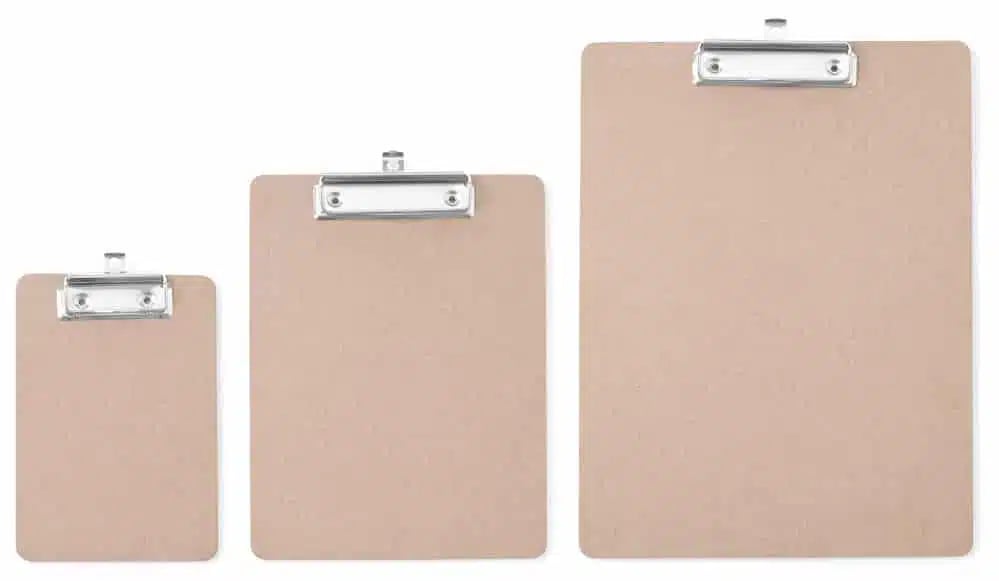Robust menukort holder i mdf, 185x245mm, med metal klemme - Billede 3