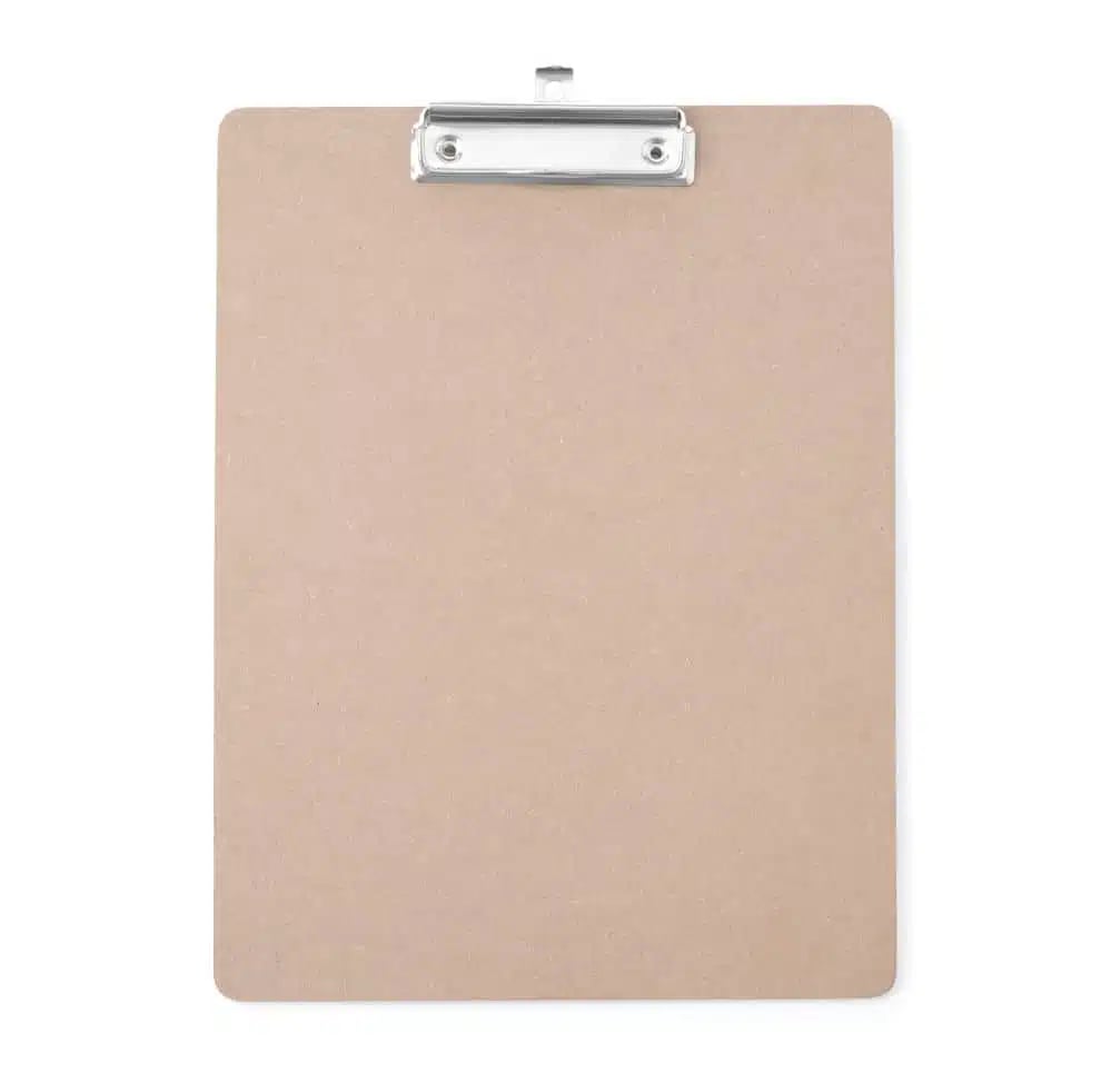 Robust menukort holder i mdf, 240x330mm, med metal klemme