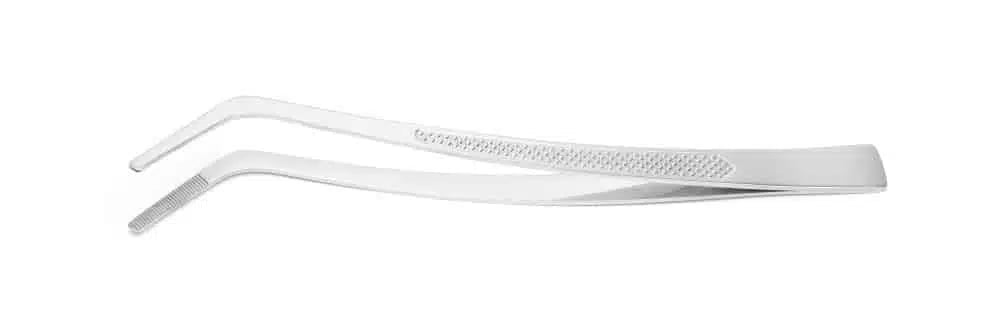Rustfrit stål pincet med kurvet hoved og profilhåndtag, 240mm