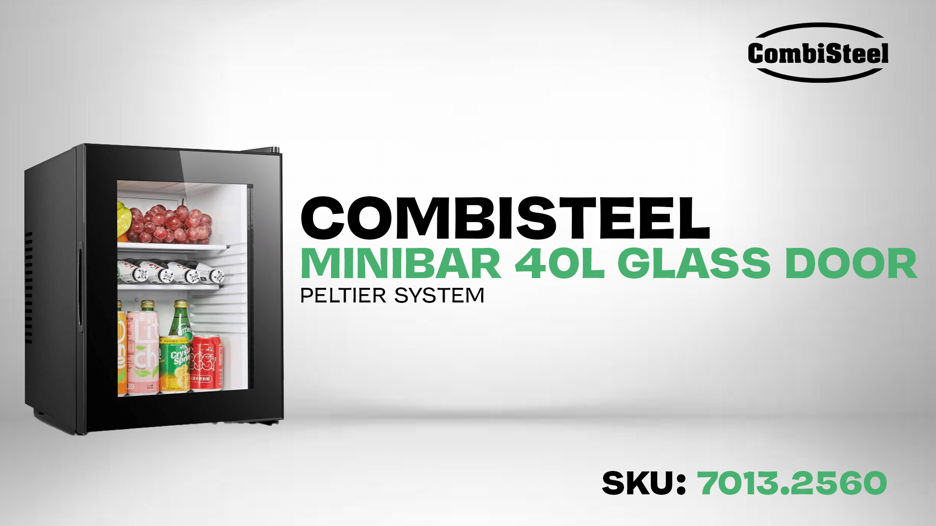 Combisteel - MINIBAR 40L GLASDØR PELTIER SYSTEM - Billede 8