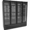 Combisteel - KØLESKAB 4 GLASDØRE SORT 1850L