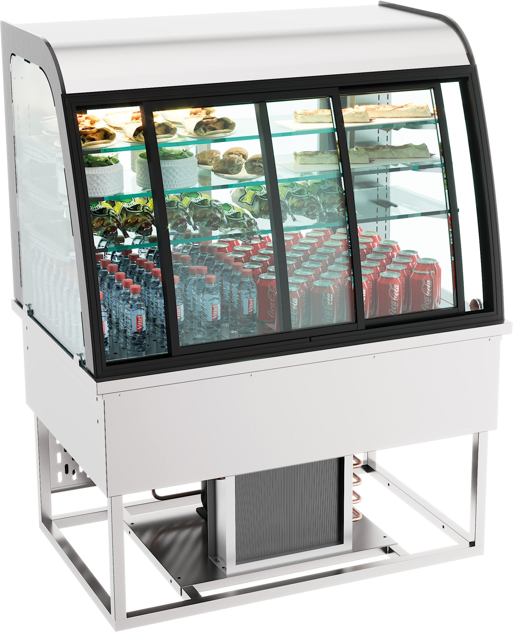 Combisteel - INDBYGGET KØLEDISPLAY 200L GLIDESKYDEDØRE