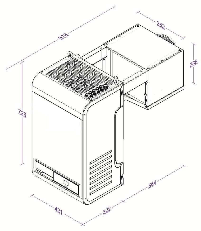 Combisteel - NEGATIV VÆGMONTERET STRADDLE TYPENHED 4,2-7,4 M3 - Billede 3