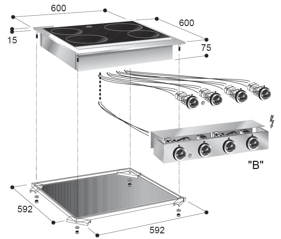 Combisteel - CERAMIX OMRÅDE 4 ZONER - Billede 2