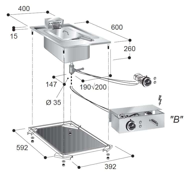 Combisteel - EL. FRITURE 1X10 L - Billede 2