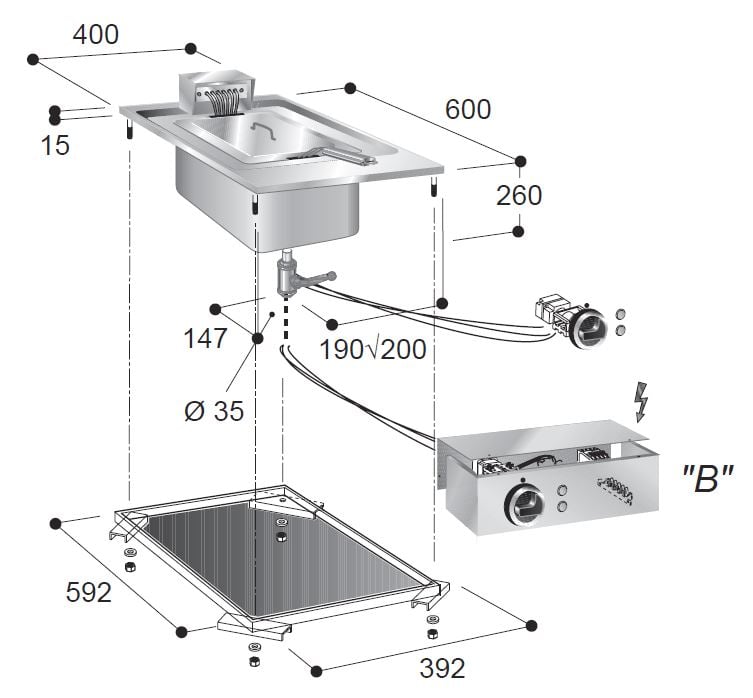 Combisteel - EL. FRITURE 1X10 L - Billede 2
