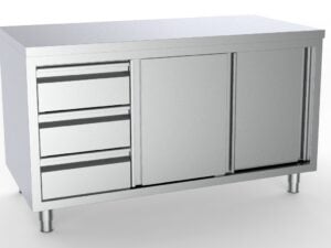 Combisteel - 700 ARBEJDSBORD GLIDEDØRE SKUFFE VENSTRE 1400