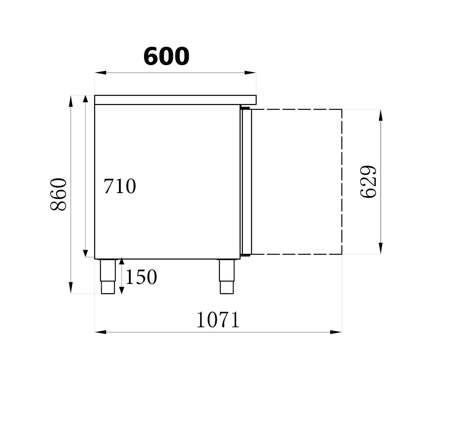 Combisteel - 600 KØLET DISK 4 DØRE - Billede 2