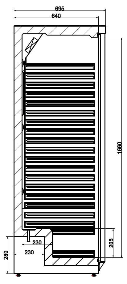 Combisteel - KØLESKAB HVID 1 DØR - Billede 2