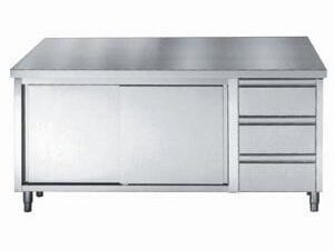 Combisteel - 700 ARBEJDSBORD SKYDEDØRE SKUFFER 1600