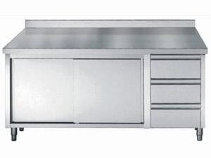Combisteel - 700 ARBEJDSBORD SKYDEDØRE SKUFFER OPKANT 1800
