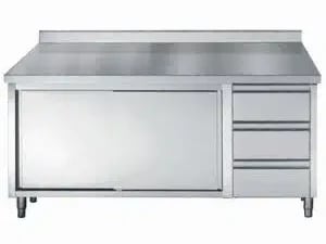 Combisteel - 700 ARBEJDSBORD SKYDEDØRE SKUFFE OPKANT 2000