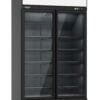 Combisteel - KØLESKAB 2 GLASDØRE SORT/ANTRACIT INS-1000R BL