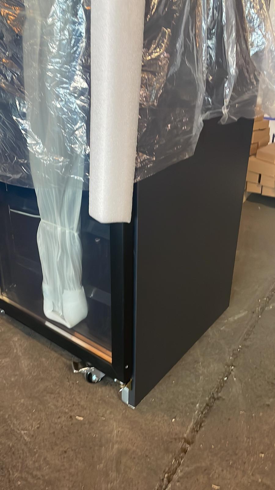 Combisteel - KØLESKAB 2 GLASDØRE SORT/ANTRACIT INS-1000R BL - Billede 2