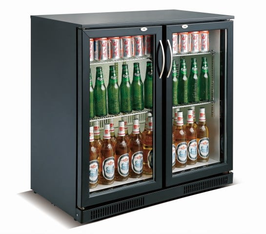 Combisteel - BACKBAR KØLER SORT 2 DØRE