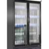 Combisteel - KØLESKAB 2 GLASDØRE BEZ-780 GD SORT