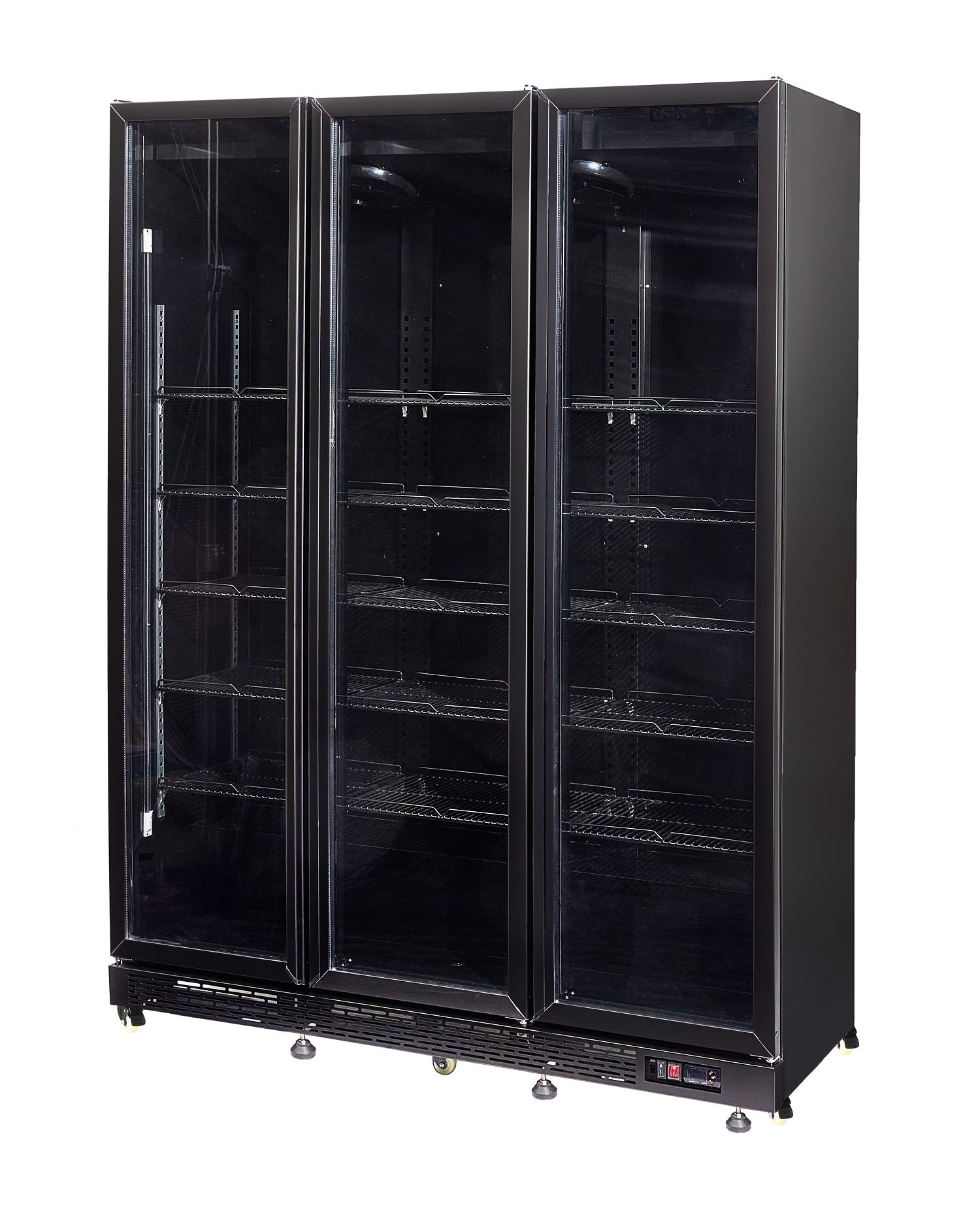 Combisteel - KØLESKAB 3 GLASDØRE SORT NAP-1200 HT - MED DØRVARME - Billede 2