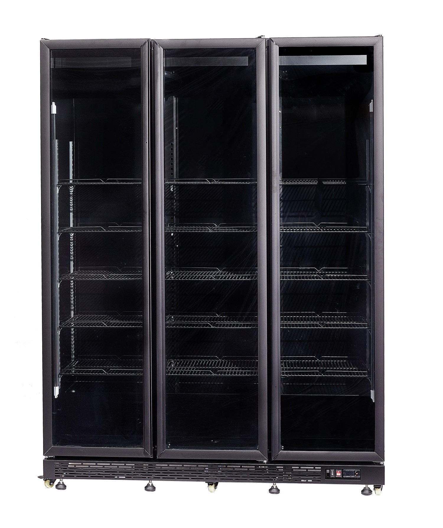 Combisteel - KØLESKAB 3 GLASDØRE SORT NAP-1200 HT - MED DØRVARME - Billede 3