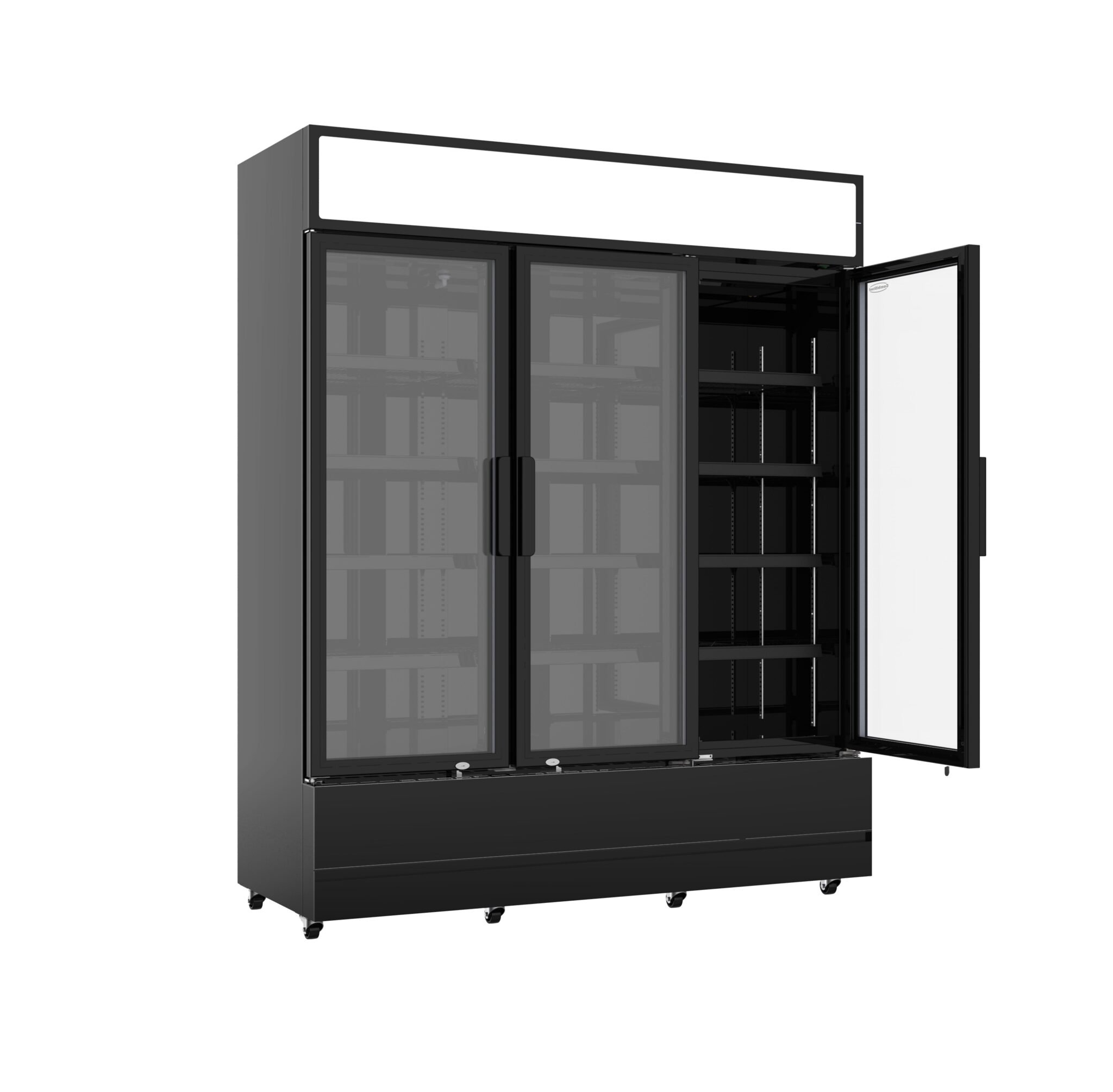 Combisteel - KØLESKAB 3 GLASDØRE SORT FCU-1200 BL - Billede 2