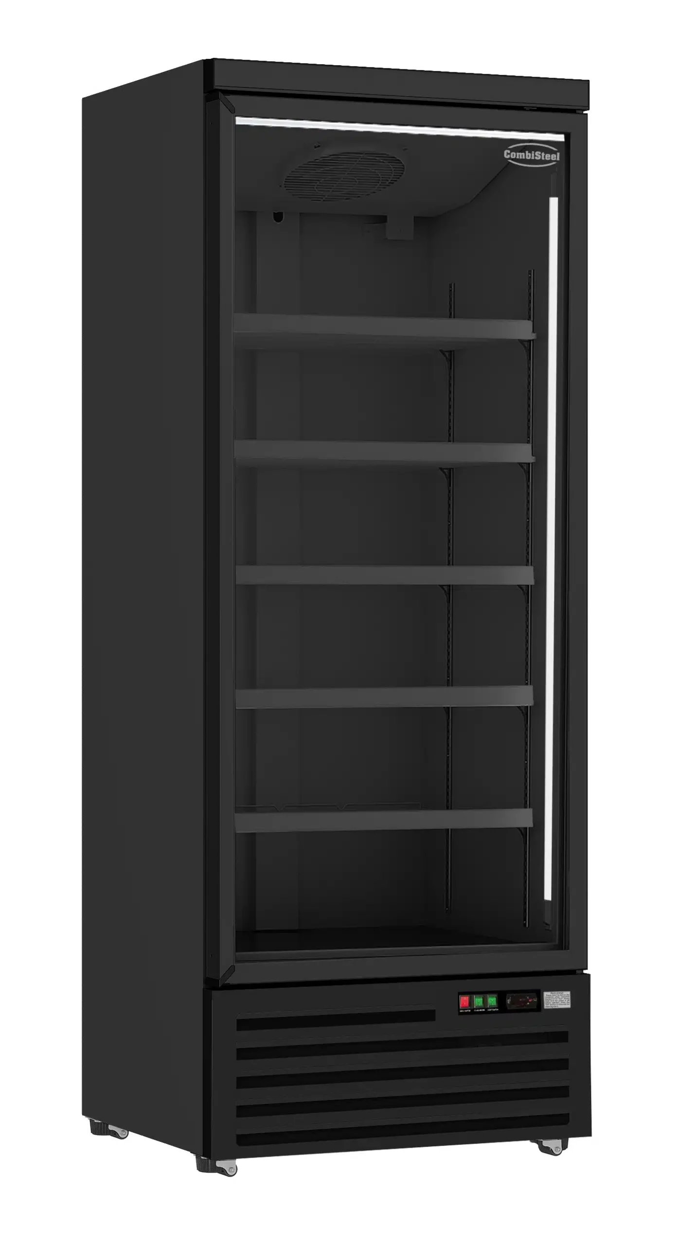 Combisteel - KØLESKAB 1 GLASDØR SORT JDE-600R BL