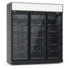Combisteel - KØLESKAB 3 GLASDØRE SORT INS-1530R BL