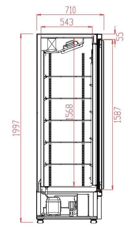 Combisteel - KØLESKAB 2 GLASDØRE SVO-1000R - Billede 2